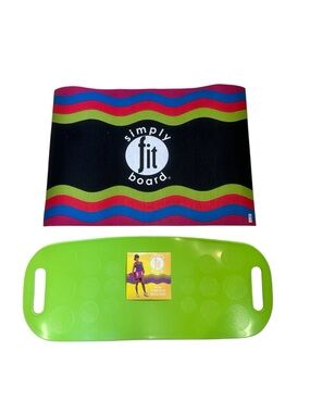 Simply Fit Board Exercise Kit - Black Mat with Green Balance Board and DVD NEW